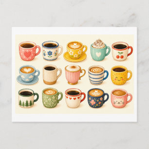 Coffee Collage Postcard