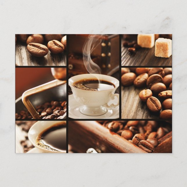 Coffee Collage Postcard (Front)