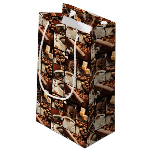 Coffee Collage Small Gift Bag