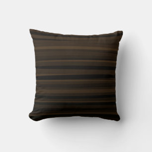 Coffee colour Striped Abstract acrylic painting Cushion