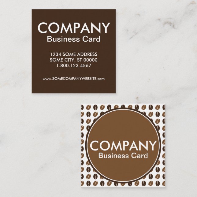 coffee company card (Front/Back)
