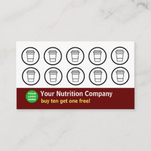 Coffee Company Punch Card Maroon