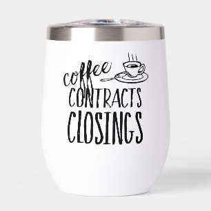 Coffee Contracts Closings Real Estate Agent
