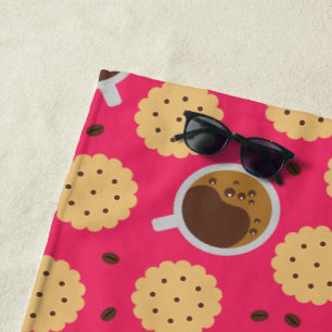 Coffee & Cookies Beach Towel