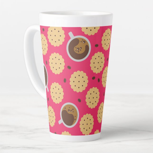 Coffee & Cookies Latte Mug (Left Angle)