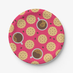 Coffee & Cookies Paper Plate