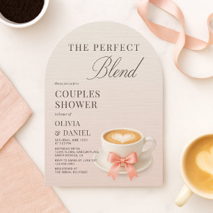 Coffee Couples Shower The Perfect Blend Coquette  Invitation