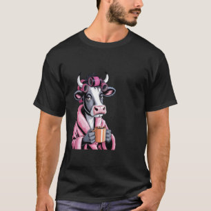 Coffee Cow Morning Animal Funny Tired T-Shirt