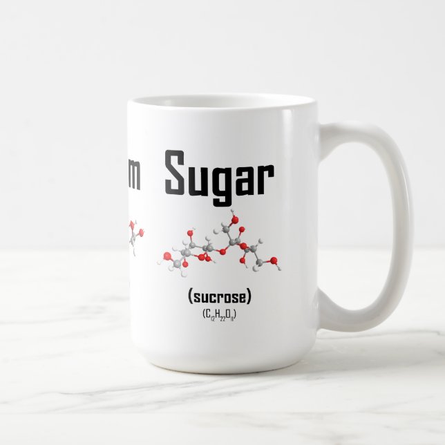Coffee, Cream and Sugar Molecule Mug (Right)