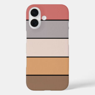 Coffee Cream Gray Dusty Rose On Watercolor Paper iPhone 16 Case