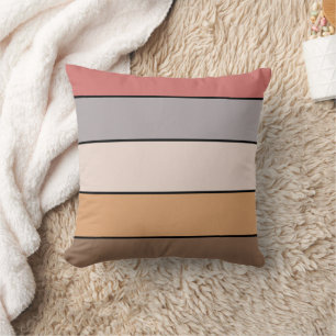 Coffee Cream Gray Dusty Rose On Watercolor Paper  Cushion