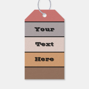 Coffee Cream Gray Dusty Rose On Watercolor Paper Gift Tags