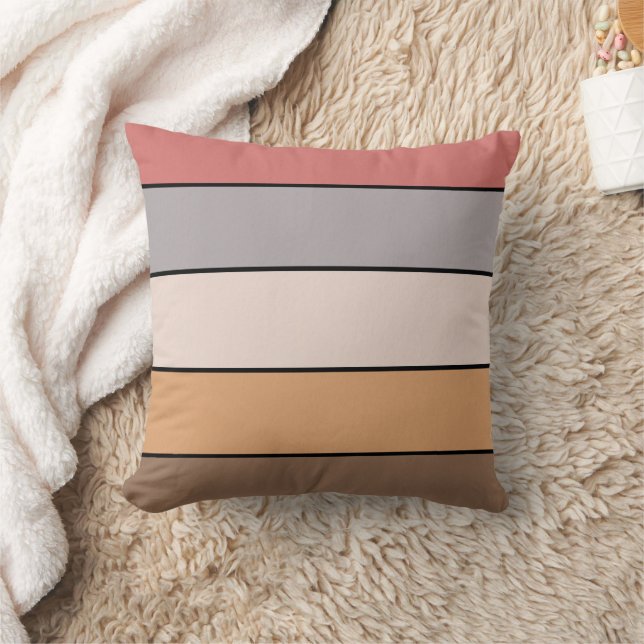 Coffee Cream Grey Dusty Rose On Watercolor Paper  Cushion (Blanket)