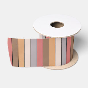 Coffee Cream Grey Dusty Rose On Watercolor Paper Satin Ribbon