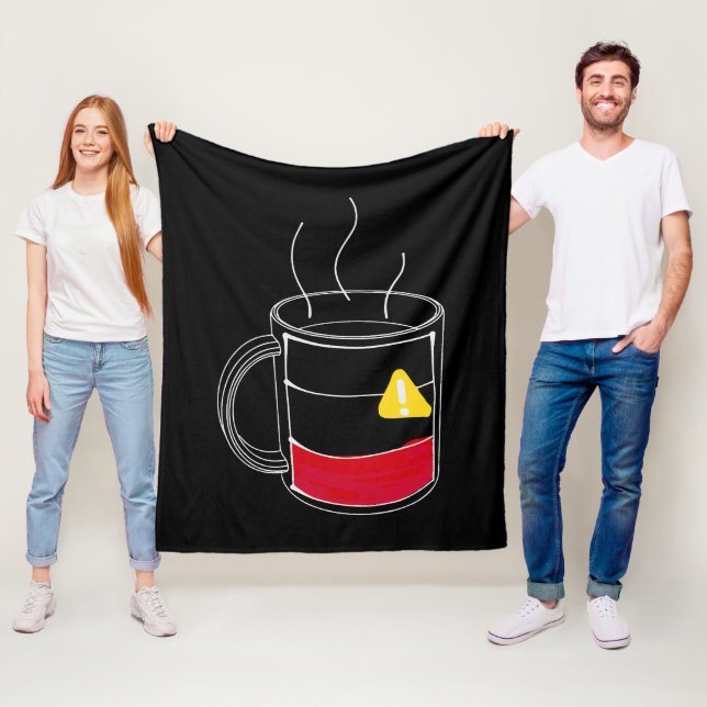 Coffee Critically low Fleece Blanket (In Situ)