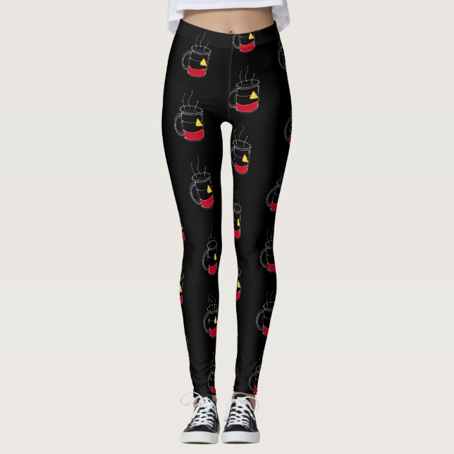 Coffee Critically low Leggings (Front)