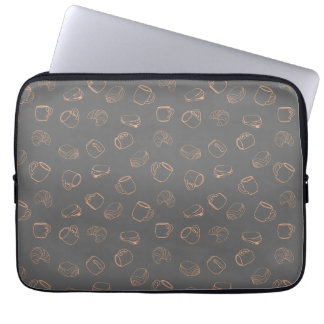 Coffee Croissants Laptop Sleeve