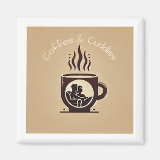 "Coffee & Cuddles" Logo Magnet