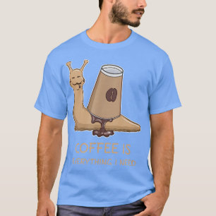Coffee Cup Agate Snail Shell Pet Animal Funny Appa T-Shirt