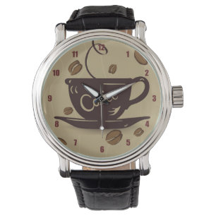 Coffee Cup and Beans Watch