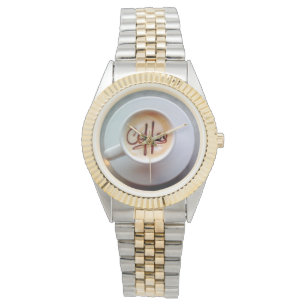 Coffee cup and saucer latte coffee mug watch