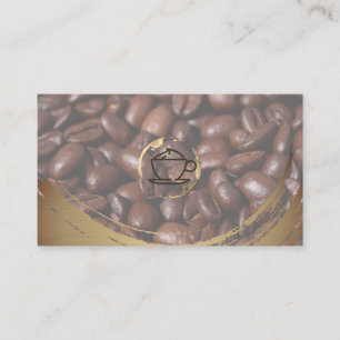 Coffee Cup and Stain Brushed Business Card