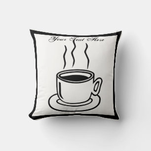 Coffee Cup Art Design Pillow