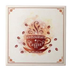 Coffee Cup Art for your Kitchen Tile