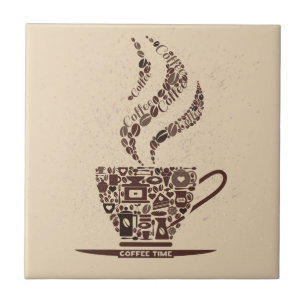 Coffee Cup Art for your Kitchen Tile