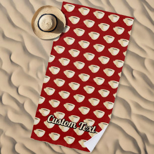 Coffee cup beach towel
