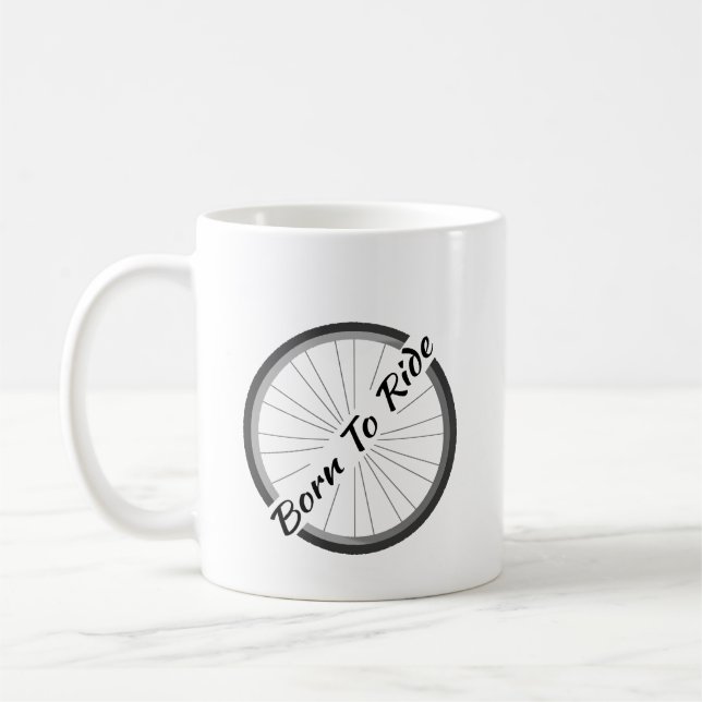 Coffee Cup "Born To Ride" Bicycle (Left)