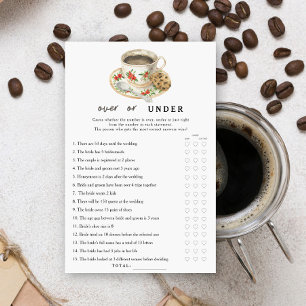 Coffee cup Bridal shower Over or under game
