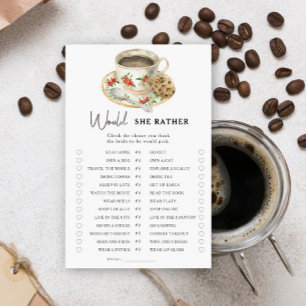 Coffee Cup Bridal shower Would she rather game