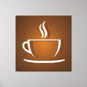 Coffee cup brown  canvas print
