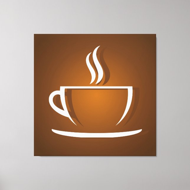 Coffee cup brown  canvas print (Front)