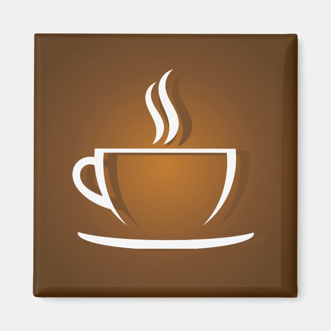 Coffee cup brown magnet (Front)