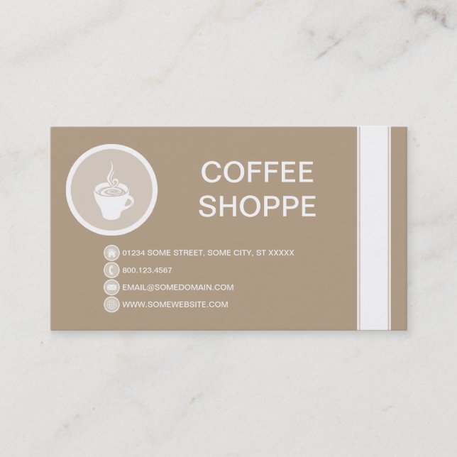 COFFEE CUP bubble Business Card (Front)