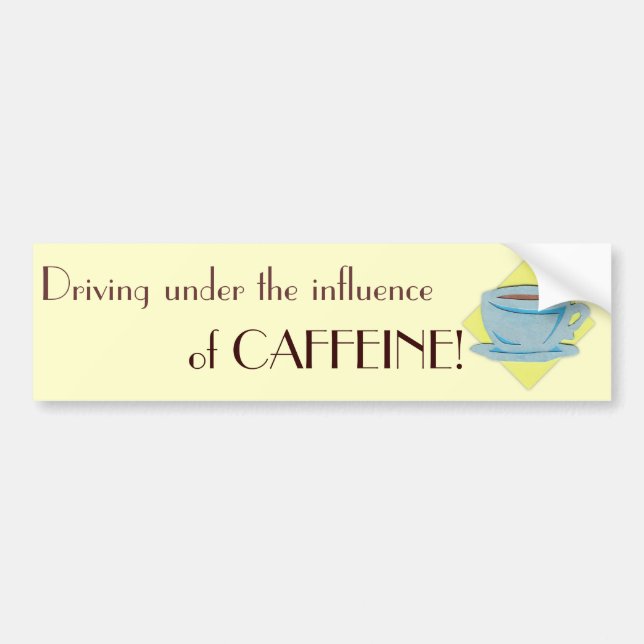 Coffee Cup Bumper Sticker (Front)