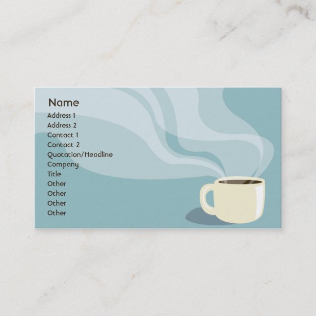 Coffee Cup - Business Business Card (Front)