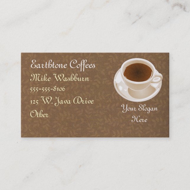 Coffee Cup Business Card (Front)