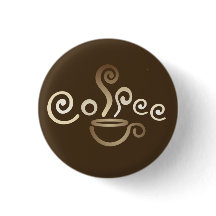 coffee Cup Button pin