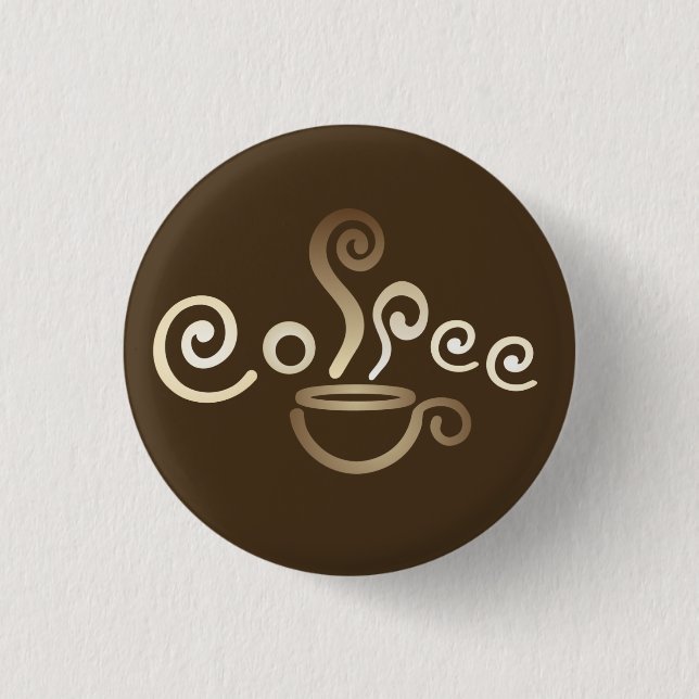 coffee Cup Button pin (Front)