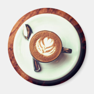 Coffee cup cappuccino brown white latte magnet