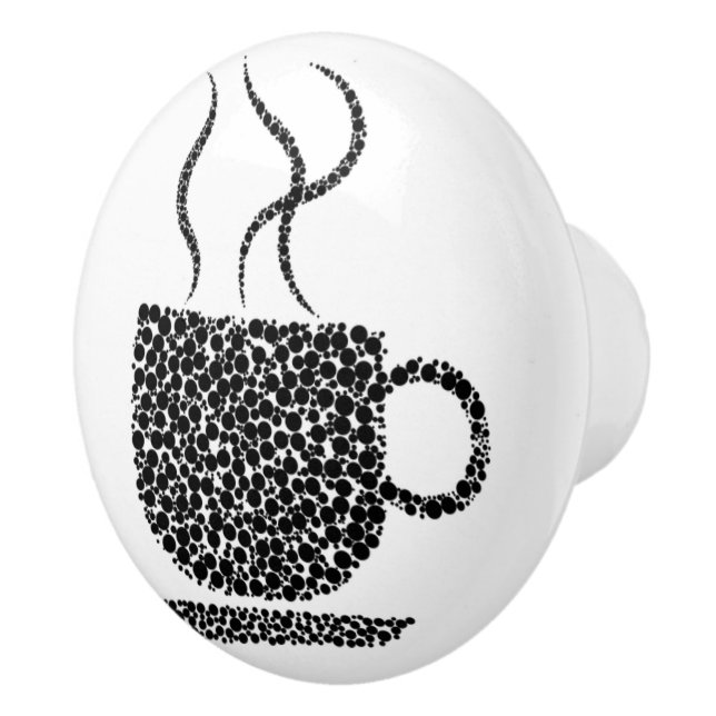 Coffee Cup Ceramic Knob (Right)