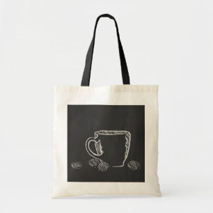 COFFEE CUP CHALK TOTE BAG