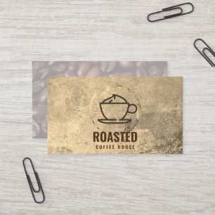 Coffee Cup   Coffee Beans Business Card