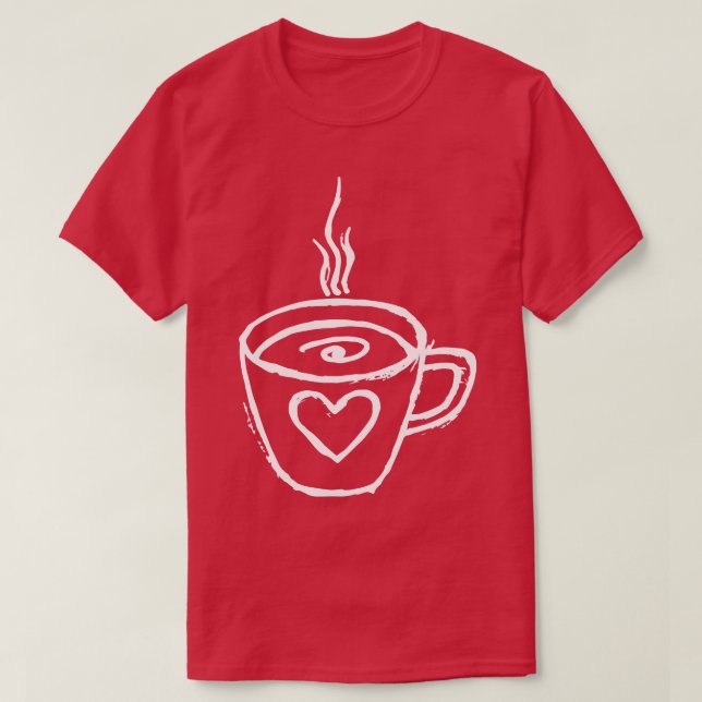 Coffee Cup Coffee Coffee Lover T-Shirt (Design Front)