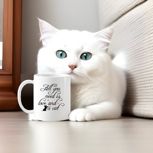 Coffee cup for a cat mom with cute quote