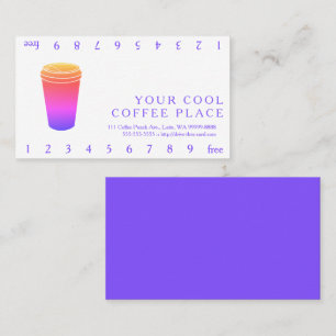 Coffee Cup Grey (Paper To-Go) Loyalty Card