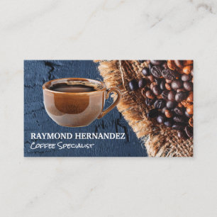 Coffee Cup Hot Beverage Cafe Business Card